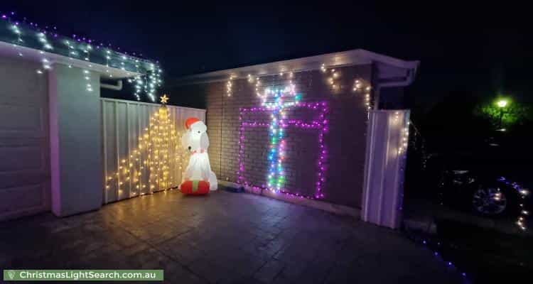 Christmas Light display at 26 Oxford Drive, Andrews Farm