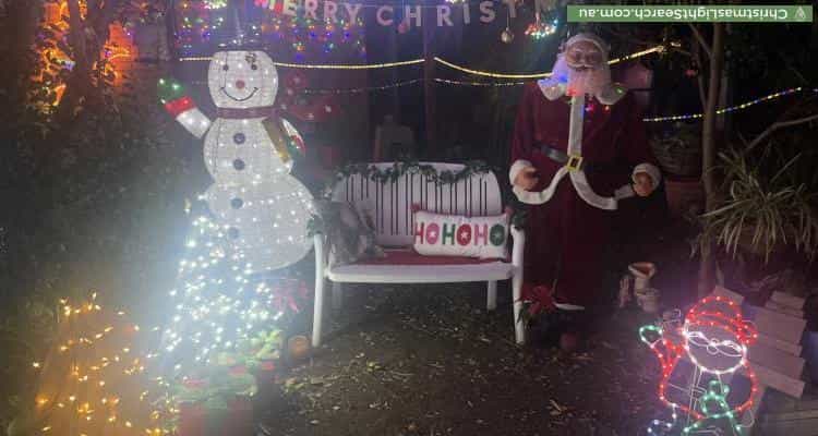 Christmas Light display at 5 Stevens Drive, Ridgehaven