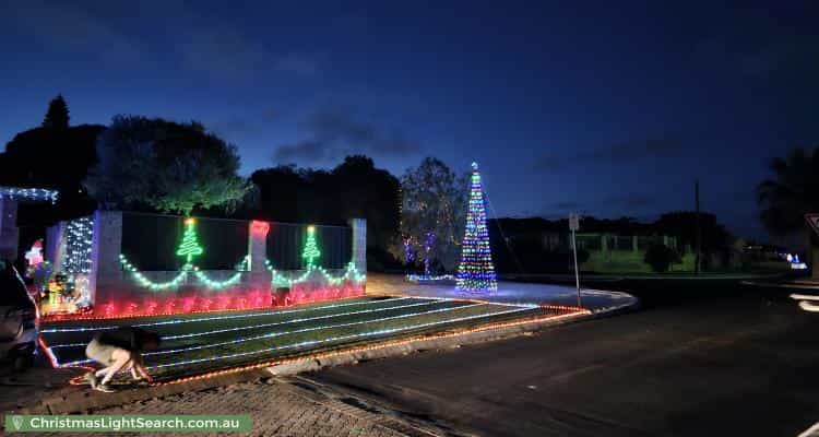 Christmas Light display at 2 Newport Gardens, Hillarys