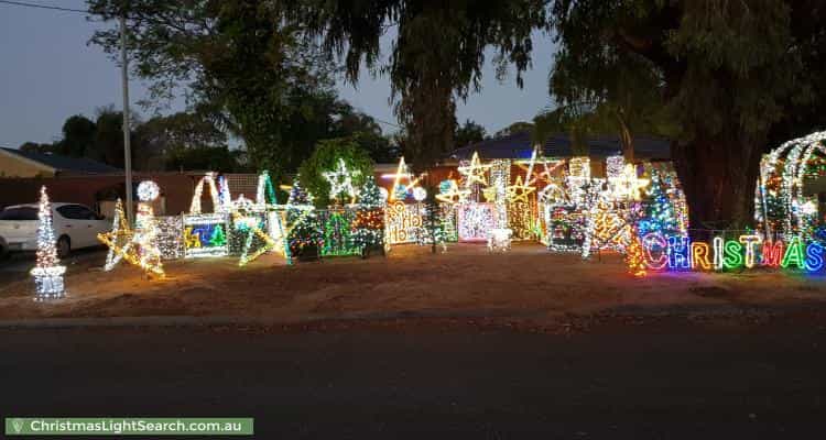 Christmas Light display at 13 Warrina Place, Armadale