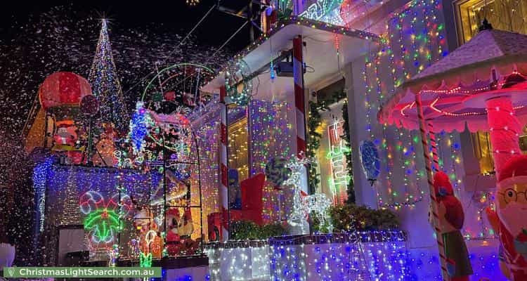 Christmas Light display at 121 Molle Street, West Hobart