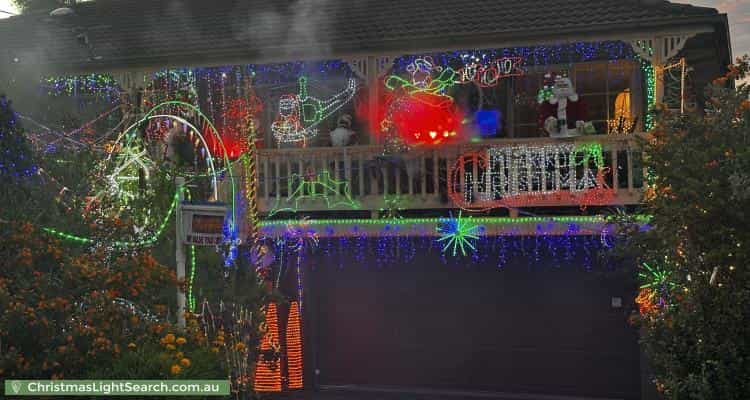 Christmas Light display at 25 Mulgrave Way, Croydon North