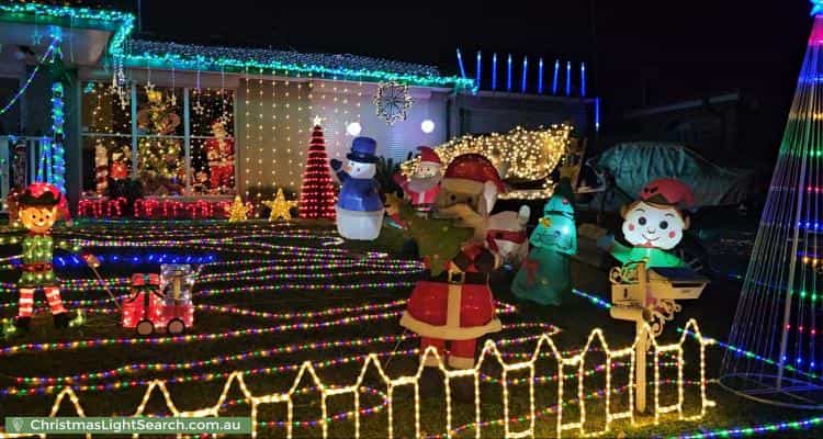 Christmas Light display at 8 Redwood Place, Claremont Meadows
