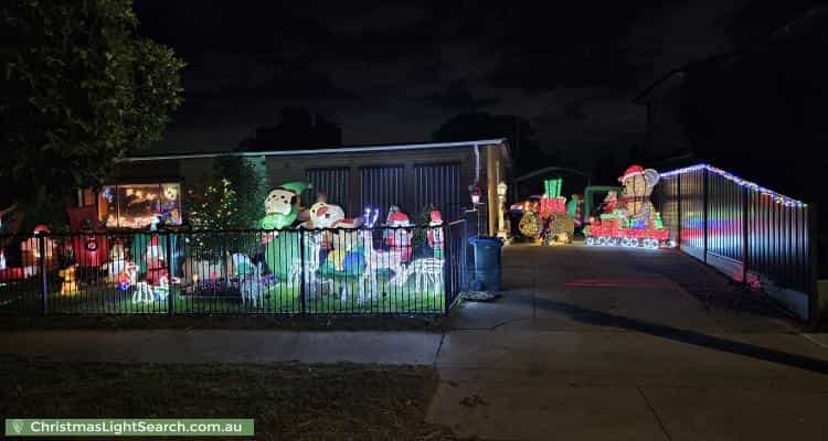 Christmas Light display at 6 Riverina Street, Largs North
