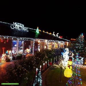 Christmas Light display at 27 Glencairn Drive, Greenvale