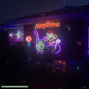 Christmas Light display at 21 Stockman Place, Walkley Heights