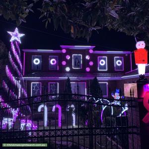 Christmas Light display at 63 Grange Road, Sandringham