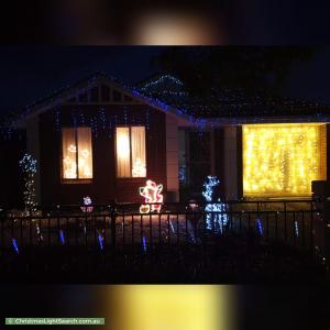 Christmas Light display at 14 Lonsdale Crescent, Andrews Farm