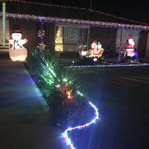 Christmas Light display at 7 Harris Road, Salisbury East