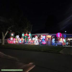 Christmas Light display at 22 Dan Crescent, Colyton