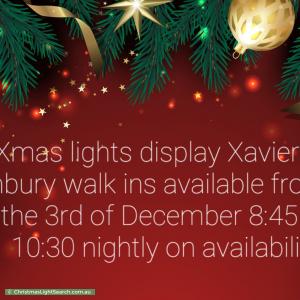 Christmas Light display at  Xavier Street, Highbury