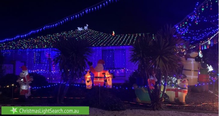 Christmas Light display at 8 Scurry Street, Dunlop