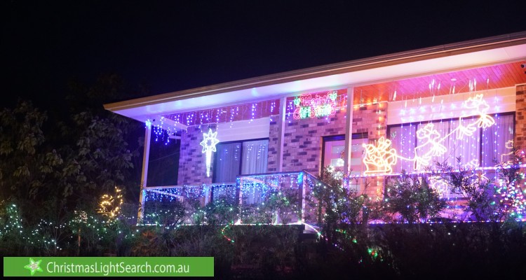 Christmas Light display at 18 Mina Wylie Crescent, Gordon