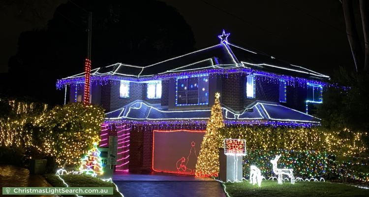 Christmas Light display at 18 Ryan Avenue, Hornsby Heights