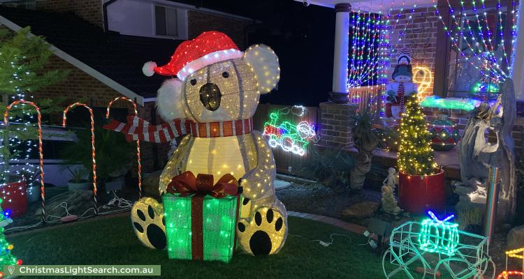 Christmas Light display at 14 Murrumba Place, Castle Hill