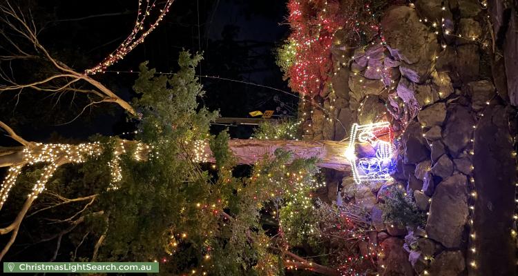 Christmas Light display at 63 Hunter Avenue, St Ives